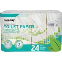 Niceday Professional Standard Toilet Roll 3 Ply 6316577 24 Rolls of 200 Sheets