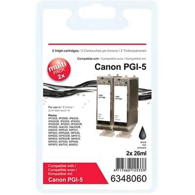 Office Depot Compatible Canon PGI-5BK Ink Cartridge Black Pack of 2 Duopack
