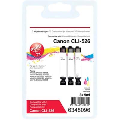 Office Depot CLI-526 Compatible Canon Ink Cartridge Cyan, Magenta, Yellow Multipack 3 Pieces