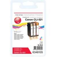 Office Depot Compatible Canon CLI-521C/M/Y Ink Cartridge Cyan, Magenta, Yellow Pack of 3 Multipack