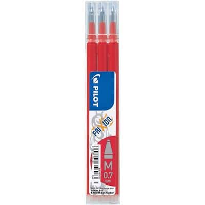 Pilot FriXion Ball Rollerball Pen Refill 0.35 mm Red Pack of 3