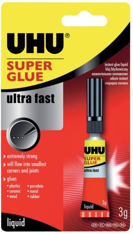 UHU Super Glue Ultra Fast Transparent 3g