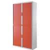 Paperflow Roll Door Cabinet EasyOffice White, Red 1,100 x 415 x 2,040 mm