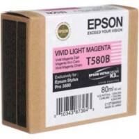 Epson T580 Original Ink Cartridge C13T580B00 Light Magenta