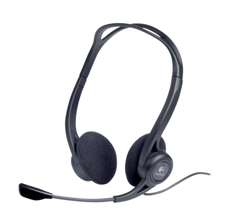 Logitech 960 Wired Headset Over-the-head USB Noise Cancelling Microphone Stereo Black