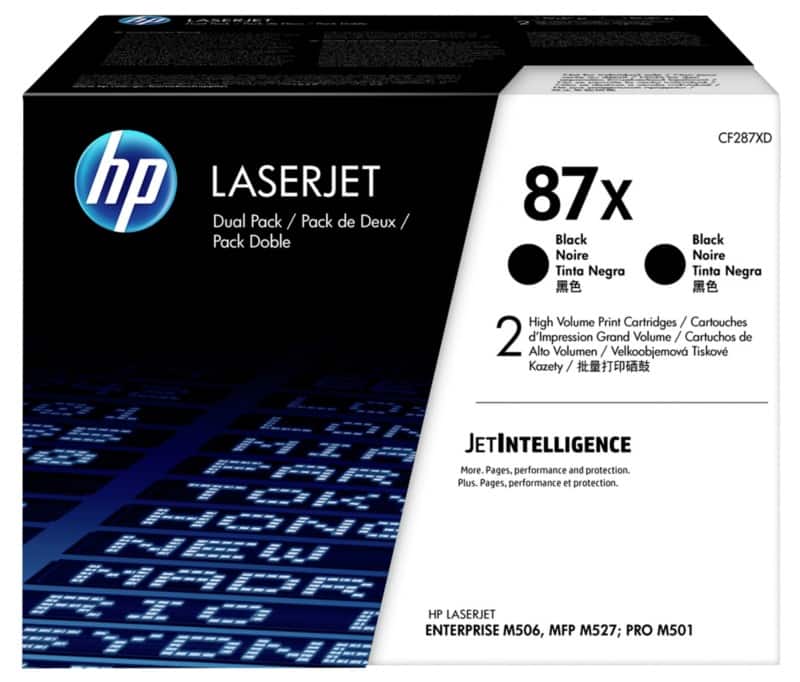 HP 87X Original Toner Cartridge CF287XD Black Pack of 2 Duopack
