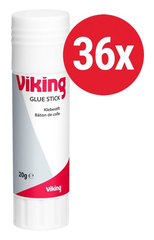 Viking Glue Stick 20 g Transparent Pack of 36