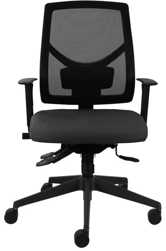 Energi-24 Office Chair Synchro Tilt Mesh, Fabric 3D Armrest Height-Adjustable Seat Black Universal