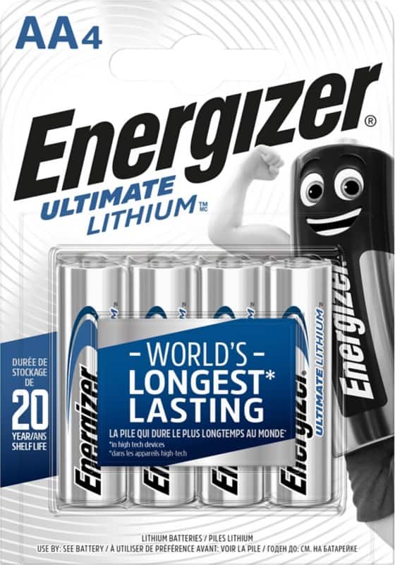 Energizer Batteries Ultimate Lithium FR6 AA 3000 mAh Lithium (Li) 1.5 V Pack of 4