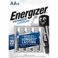 Energizer Batteries Ultimate Lithium FR6 AA 3000 mAh Lithium (Li) 1.5 V Pack of 4