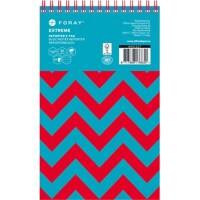 Foray Extreme Notepad Special format Ruled Spiral Bound Cardboard Hardback Turquoise Not perforated 200 Pages Pack 3