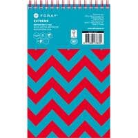 Foray Notepad Extreme Special format Ruled Spiral Bound Cardboard Hardback Turquoise 200 Pages Pack of 3