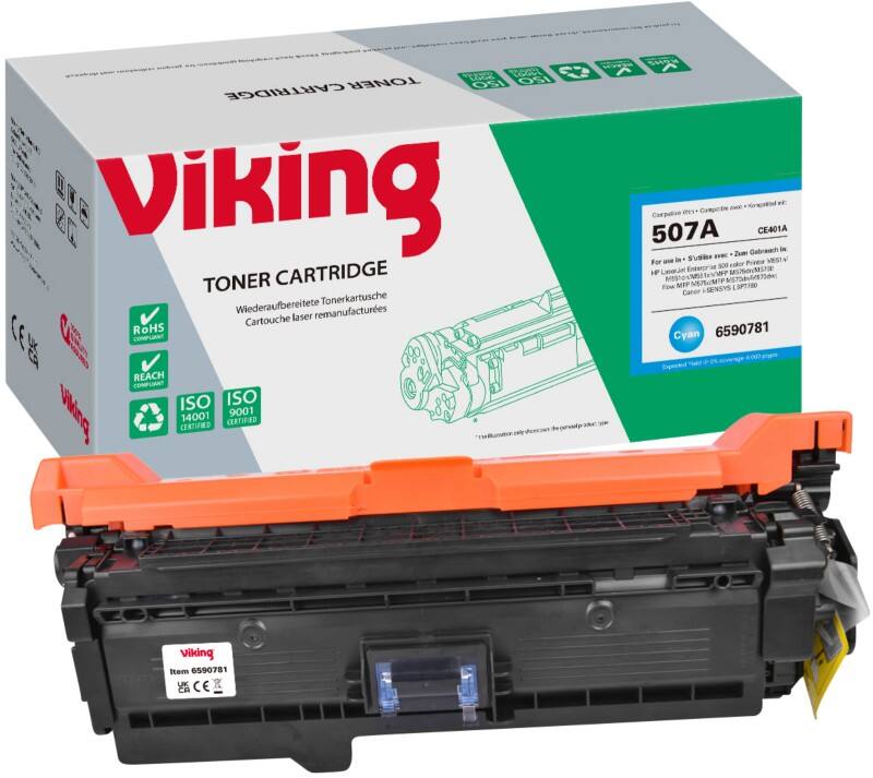 Viking 507A Compatible HP Toner Cartridge CE401A Cyan