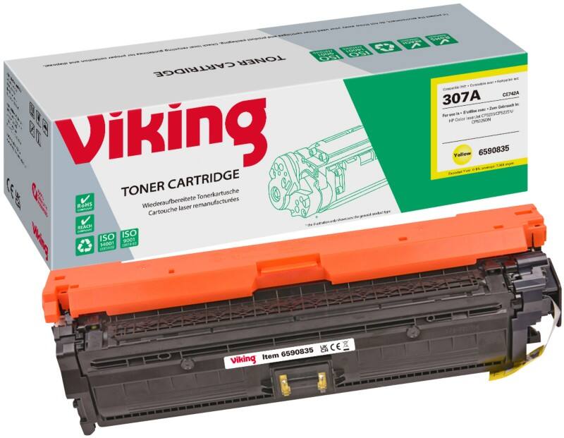 Viking 307A Compatible HP Toner Cartridge CE742A Yellow