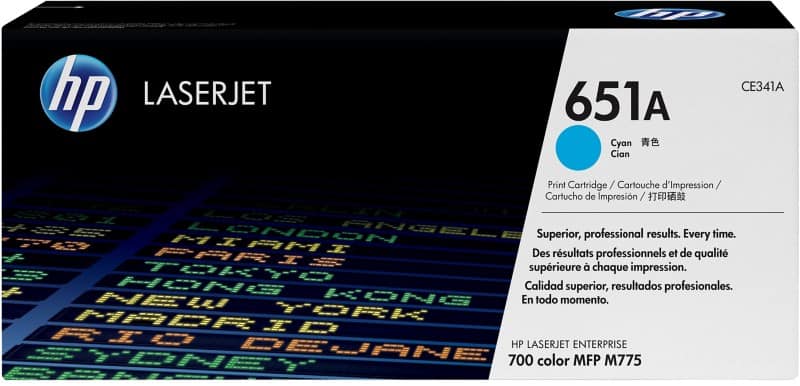 HP 651A Original Toner Cartridge CE341A Cyan
