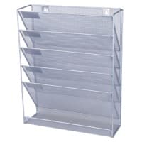 Viking Literature Display A4 32.5 (W) x 10.5 (D) x 40.5 (H) cm Silver