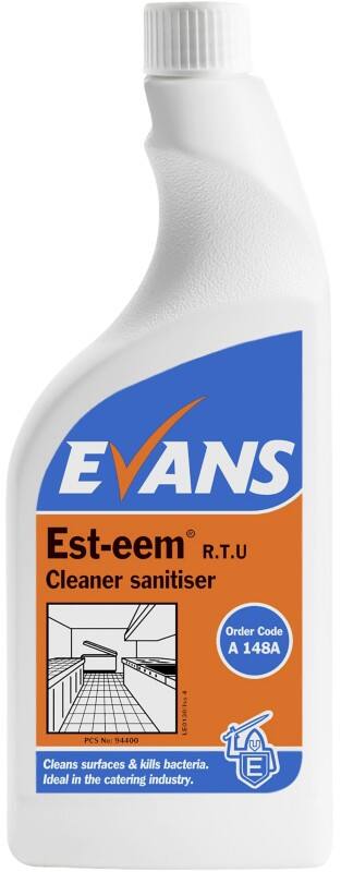 Evans Vanodine Est-eem RTU Cleaner Spray Sanitiser 750ml