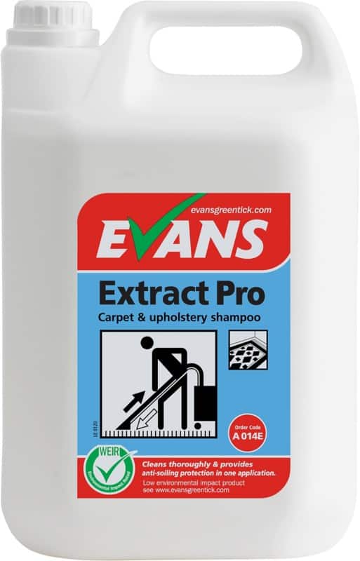 Evans Vanodine Extract Pro Carpet and Upholstery Shampoo 5L