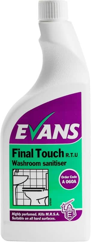 Evans Vanodine Final Touch RTU Washroom Spray Sanitiser 750ml
