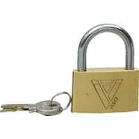 Viso Padlock Keys CAD401SB Brass Gold 1 x Padlock, 3 x Keys