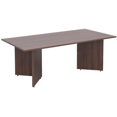 Dams International Rectangular Boardroom Table with Walnut Coloured MFC Top and Walnut Coloured Frame EB20W 2000 x 1000 x 725 mm