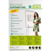 Bi-Office Plain Recycled Flipchart Pad Perforated 650 x 980mm 55gsm 50 Sheets Pack of 5