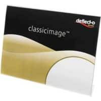 Deflecto Sign Holder A4 Landscape L-Shape 29.7 (W) x 6.5 (D) x 21 (H) cm Transparent