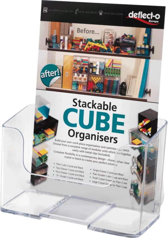 Deflecto Literature Display A5 1 Tier Polystyrene Transparent