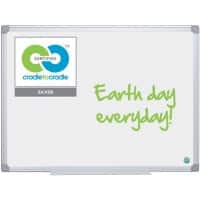 Bi-Office Wall Mountable Magnetic Whiteboard Enamel Earth-It 90 x 60 cm