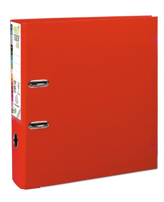 Exacompta Prem Touch Wide Lever Arch File A4+ 80 mm Red 2 Rings 79368860 Plastic Portrait
