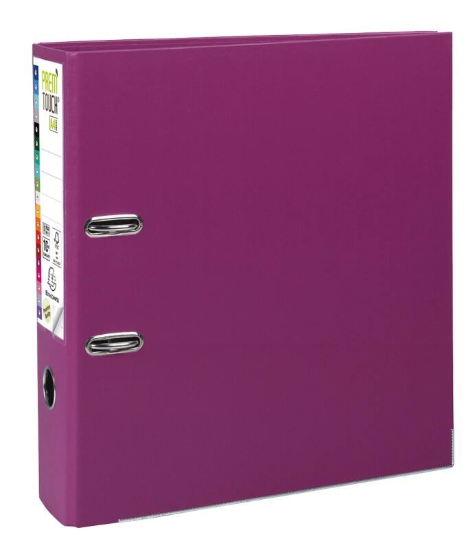 Exacompta Prem Touch Wide Lever Arch File A4+ 80 mm Fuchsia 2 Rings 53347E Cardboard, PP (Polypropylene) Portrait