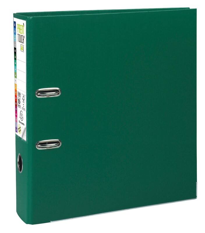 Exacompta Prem Touch Wide Lever Arch File A4+ 80 mm Dark Green 2 Rings 53353E Plastic Portrait