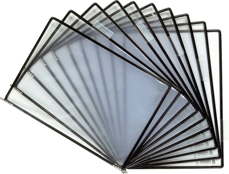 Djois Tarifold Display Panel 10 Panels A4 PVC (Polyvinyl Chloride) Black Pack of 10