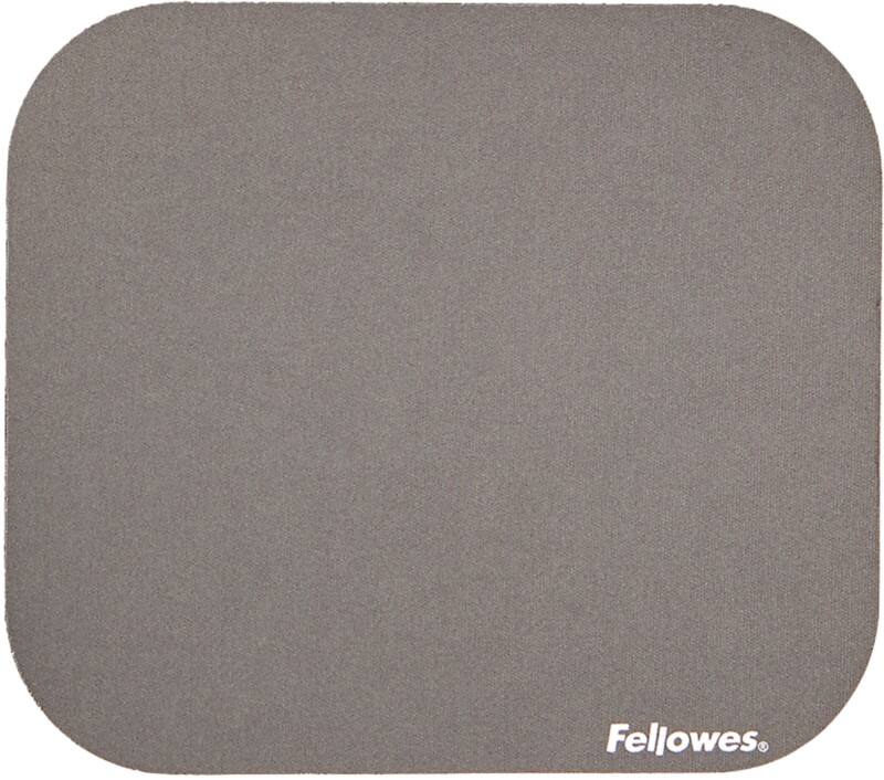 Fellowes 58023 Polyester, Rubber Mouse Pad Silver
