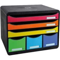 Exacompta Desktop Drawers PS (Polystyrene) Multicolour 27 x 35.5 x 27.1 cm