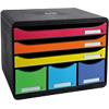 Exacompta Desktop Drawers PS (Polystyrene) Multicolour 27 x 35.5 x 27.1 cm