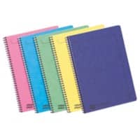 Europa Notebook 3154Z A4 Ruled Spiral Bound Pressboard Hardback Assorted Perforated 120 Pages Pack of 10