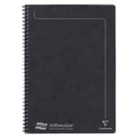 Europa Notebook 4862Z A4 Ruled Spiral Bound Cardboard Hardback Black Perforated 60 Pages Pack of 10