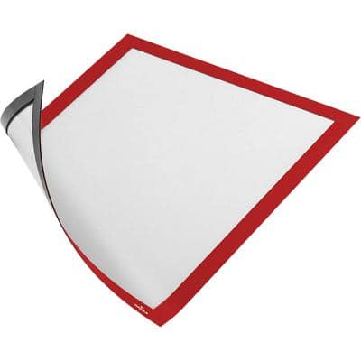 DURABLE DURAFRAME Magnetic A4 Display Frame Magnetic Red 486903 24.5 x 0.5 x 32.5 cm Pack of 5