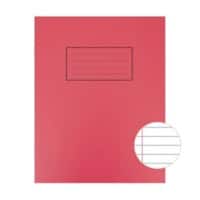 Silvine Exercise Book EX101 Red Ruled A5 17.8 x 22.9 cm 10 Pieces of 40 Sheets