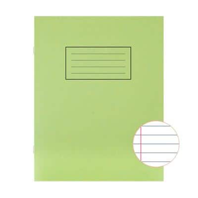 Silvine Exercise Book EX102 Green Ruled A5 17.8 x 22.9 cm Pack of 10