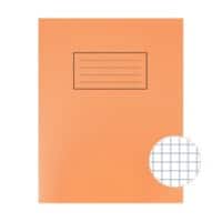 Silvine Exercise Book EX105 Orange Squared 17.8 x 22.9 cm 10 Pieces of 40 Sheets