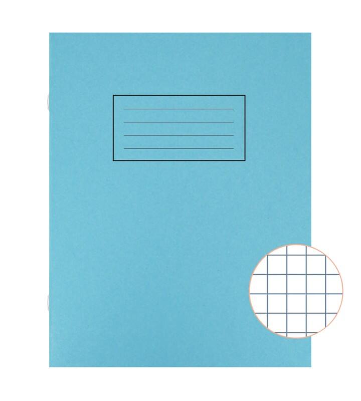 Silvine Exercise Book A5 Squared Side Bound Manila Soft Cover Blue  80 Pages 40 Sheets Pack of 10