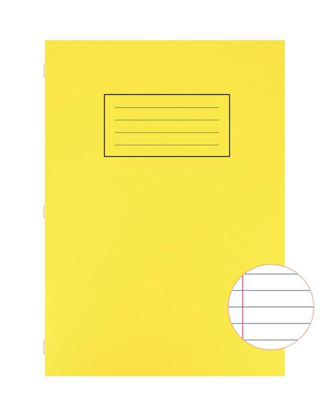 Silvine Exercise Book A4 Ruled Side Bound Manila Soft Cover Yellow  80 Pages 40 Sheets Pack of 10