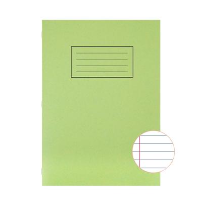 Silvine Exercise Book EX110 Green Ruled A4 Pack of 10