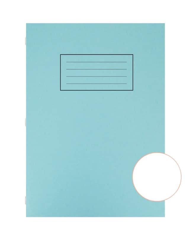 Silvine Exercise Book A4 Plain Manila Soft Cover Blue  80 Pages 40 Sheets Pack of 10