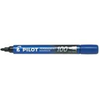 Pilot 100 Permanent Marker Fine Bullet 1 mm Blue Non Refillable Pack of 12