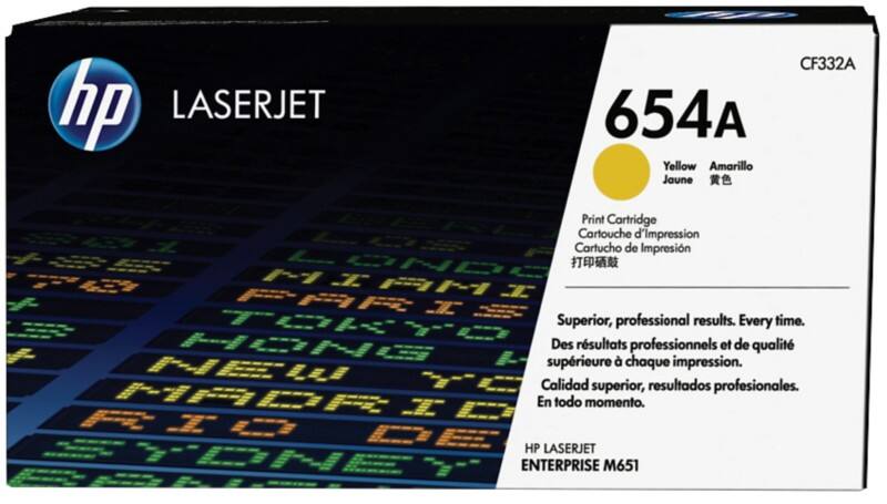 HP 654A Original Toner Cartridge CF332A Yellow