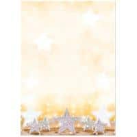 Sigel Christmas Paper A4 90 gsm Silver, Gold Glitter Stars 100 Sheets