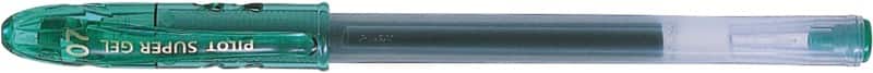 Pilot Super Rollerball Pen Medium 0.4 mm Green Pack of 12
